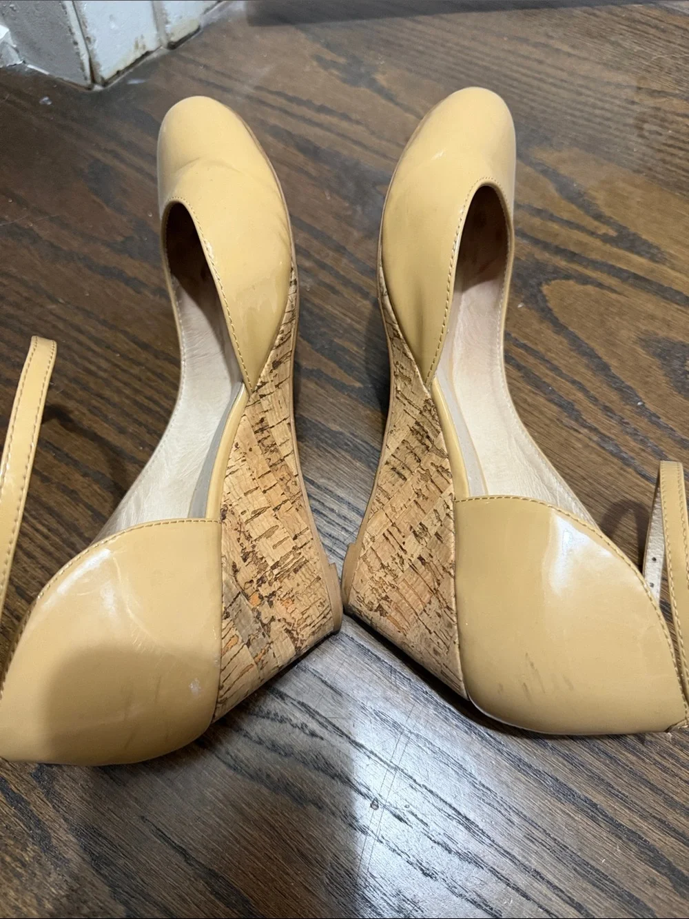 Shoes of Prey Nude Patent Ankle-Strap Pumps
